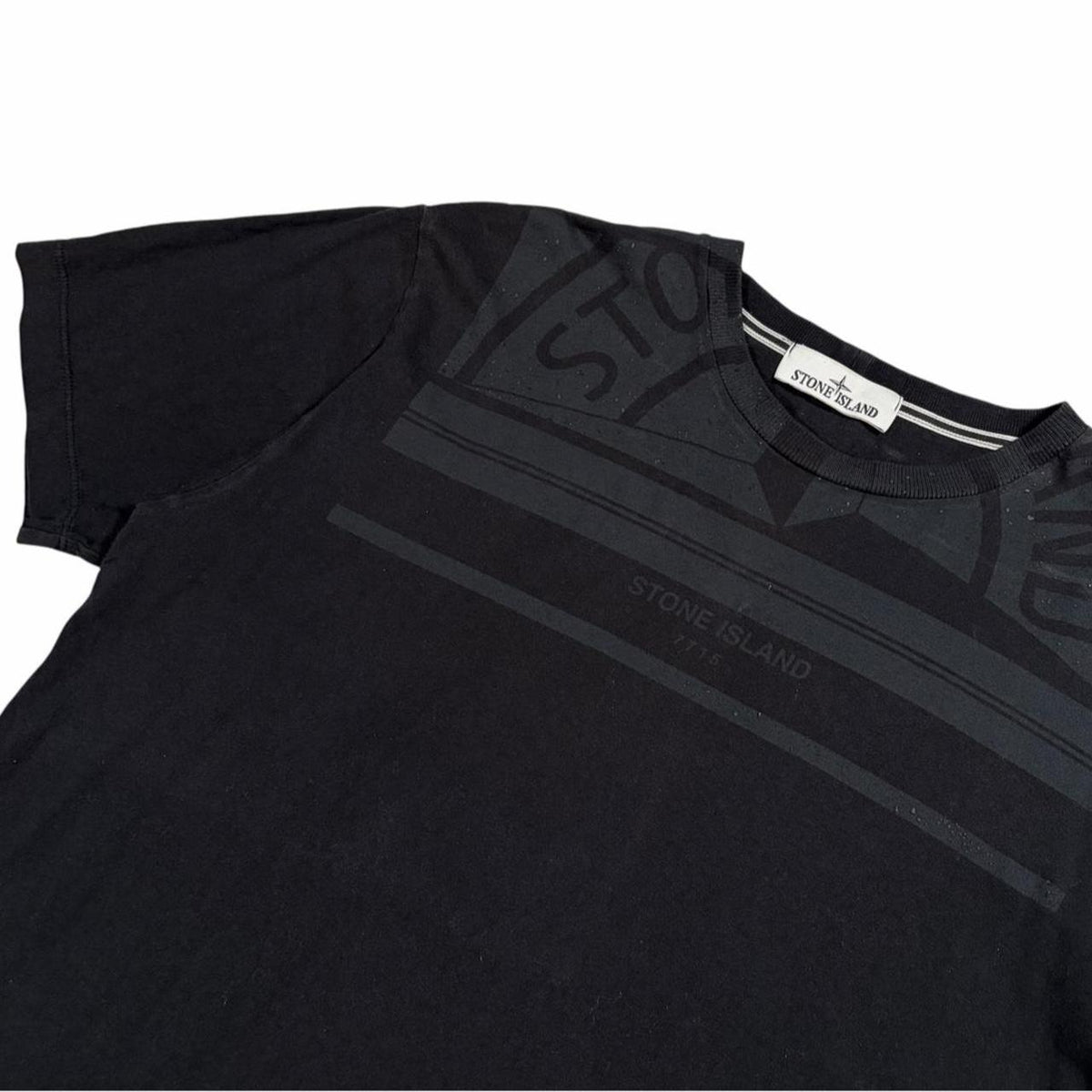 Stone island graphic T shirt (L) | Large, Black