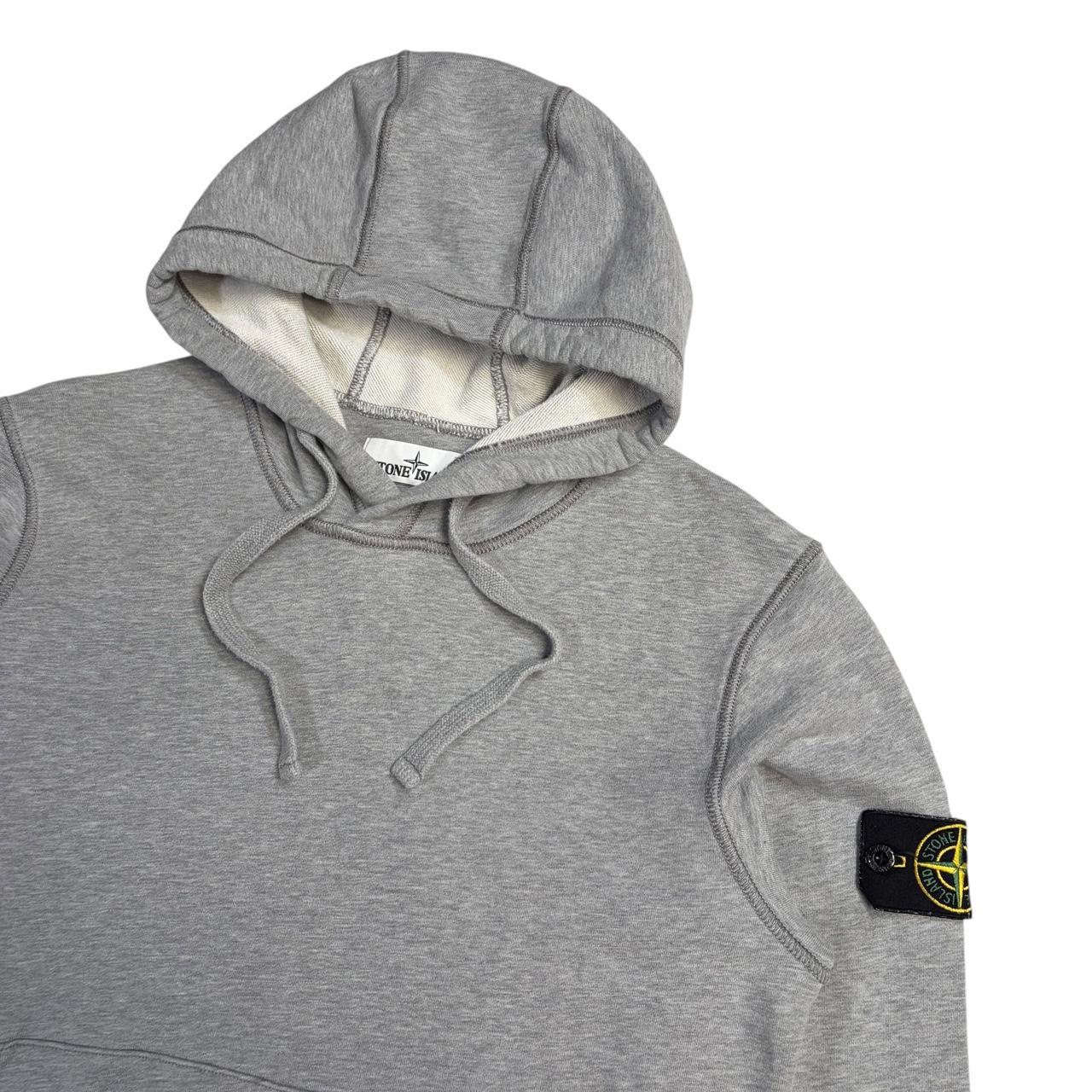 Stone island grey pullover hoodie (S) | Small, Grey