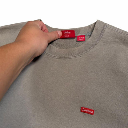 Supreme small box logo thick pullover sweatshirt (M) | Medium, Grey