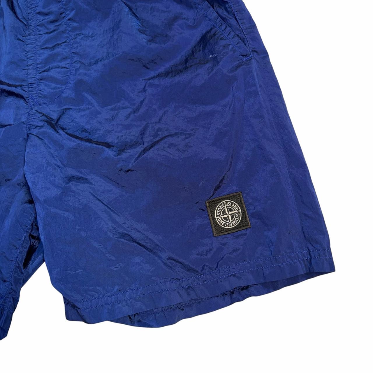 Stone island nylon metal shimmer swimming shorts (S) | Small, Royal Blue