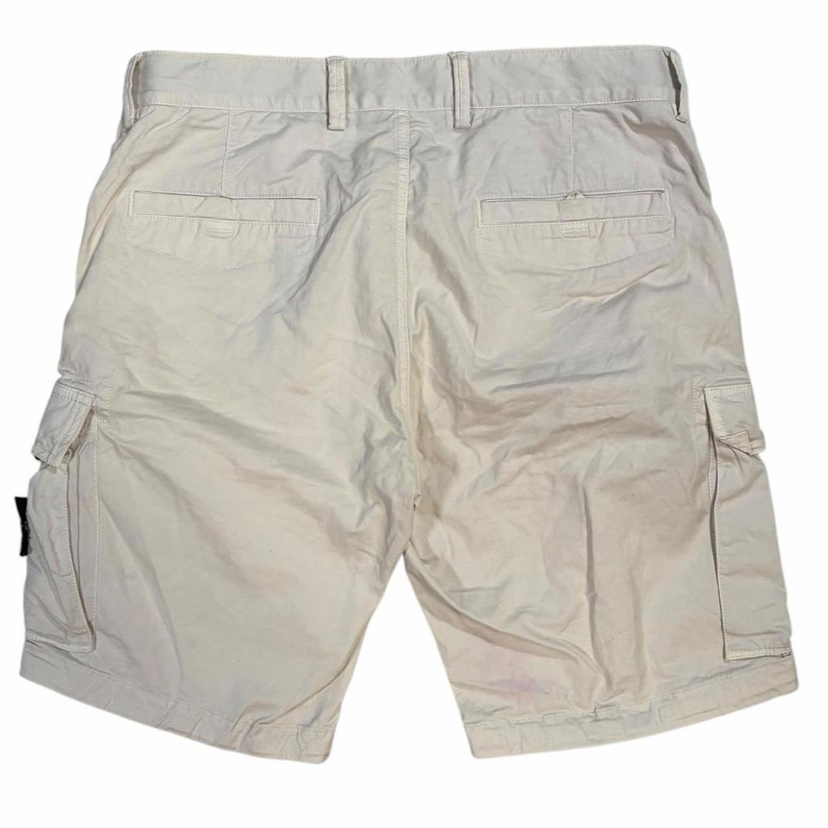 Stone island cream cargo shorts (W32) | O/S, Cream