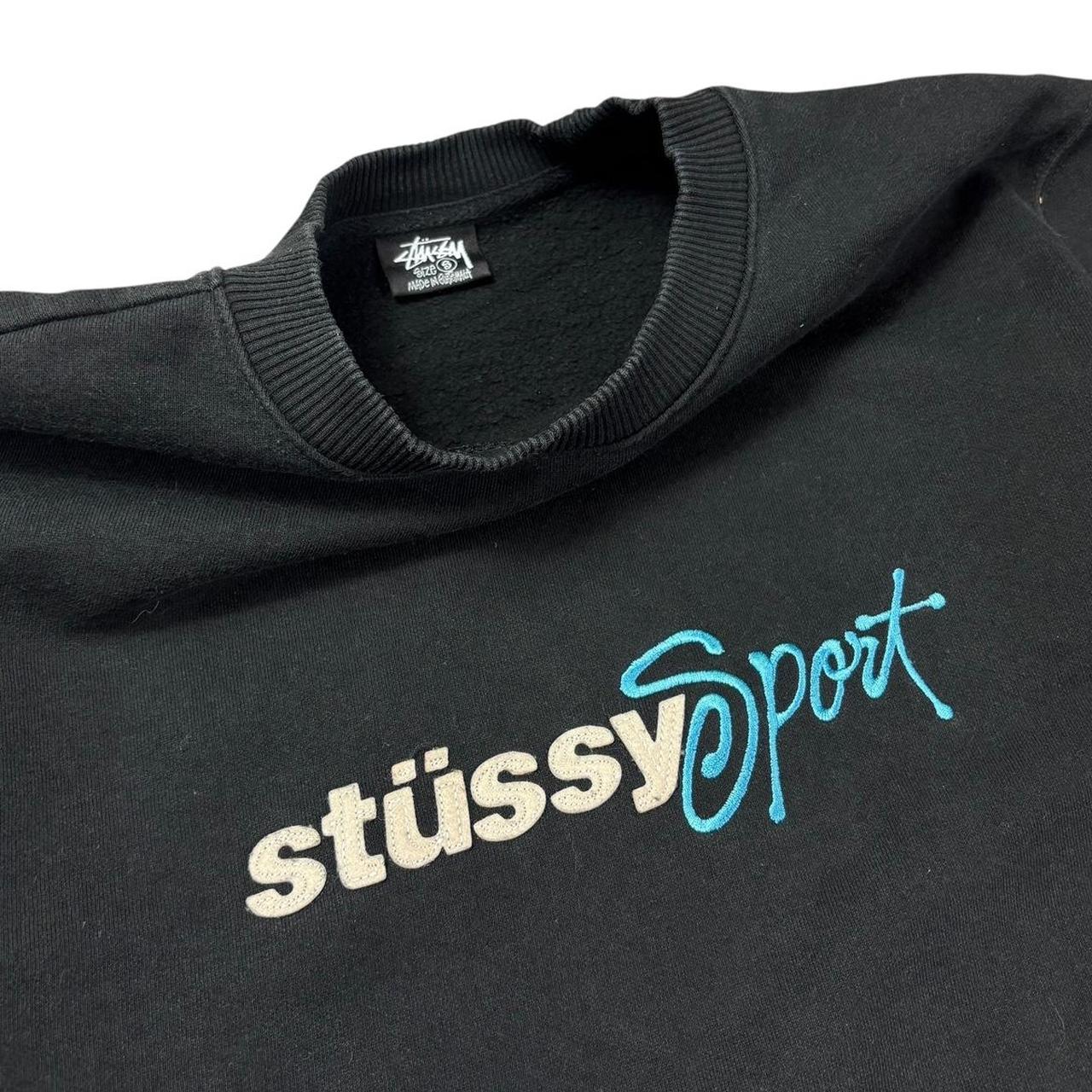 Stussy sport black pullover sweatshirt (S) | Default Title, Black 