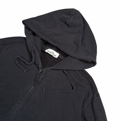 Stone island black zip up hoodie (XXXL) | XXXL, Black