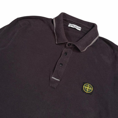 Stone island AW 2009 compass logo long sleeve polo shirt (XXXL) | XXXL, Black