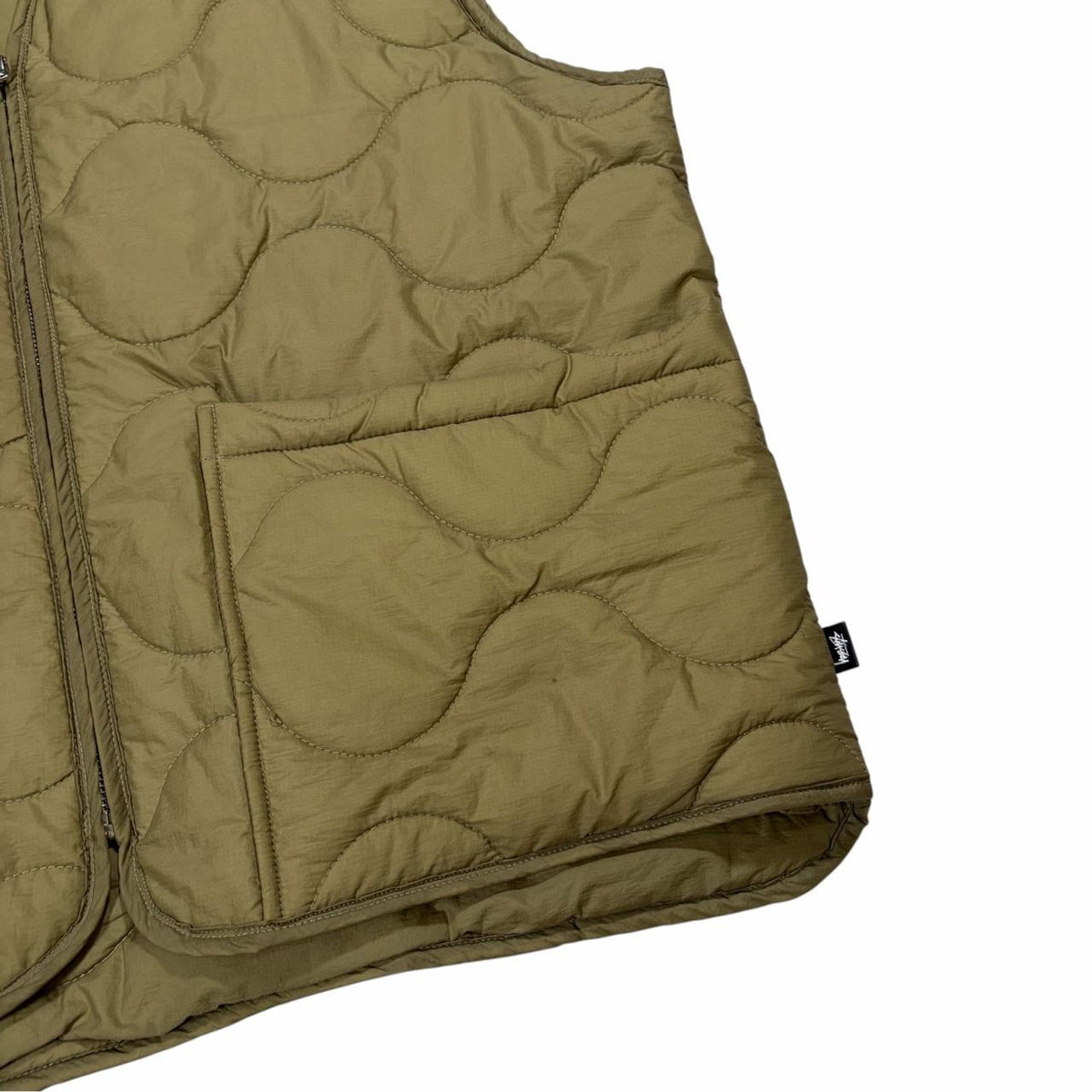 Stussy quilted vest gilet (XL) | XL, Olive