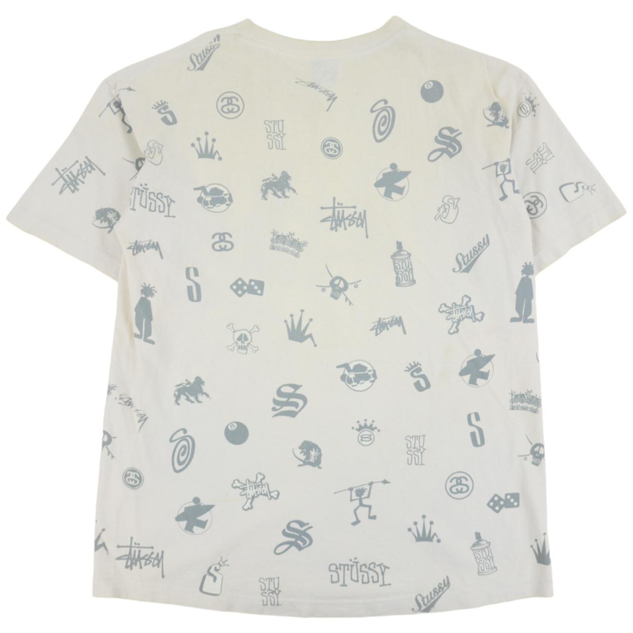 Vintage Stussy Multi Logo T Shirt Size L