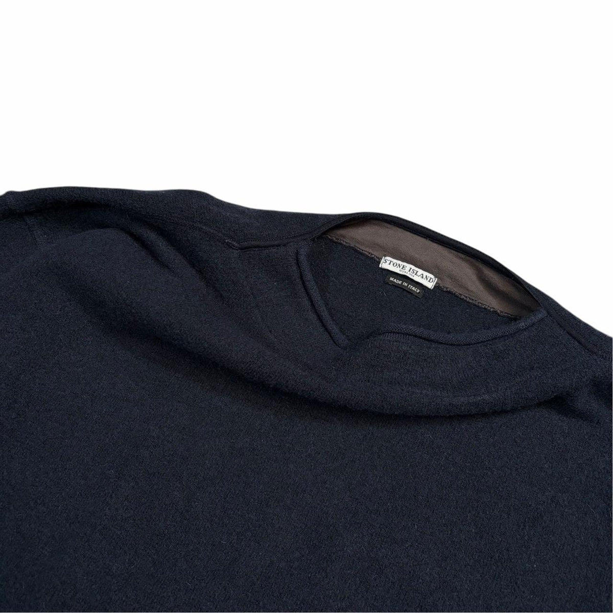 Stone island AW 2003 heavyweight knit sweatshirt (XL) | XL, Black