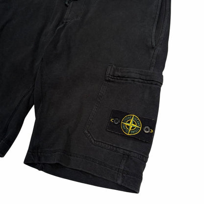 Stone island black sweat shorts (S) | Small, Black