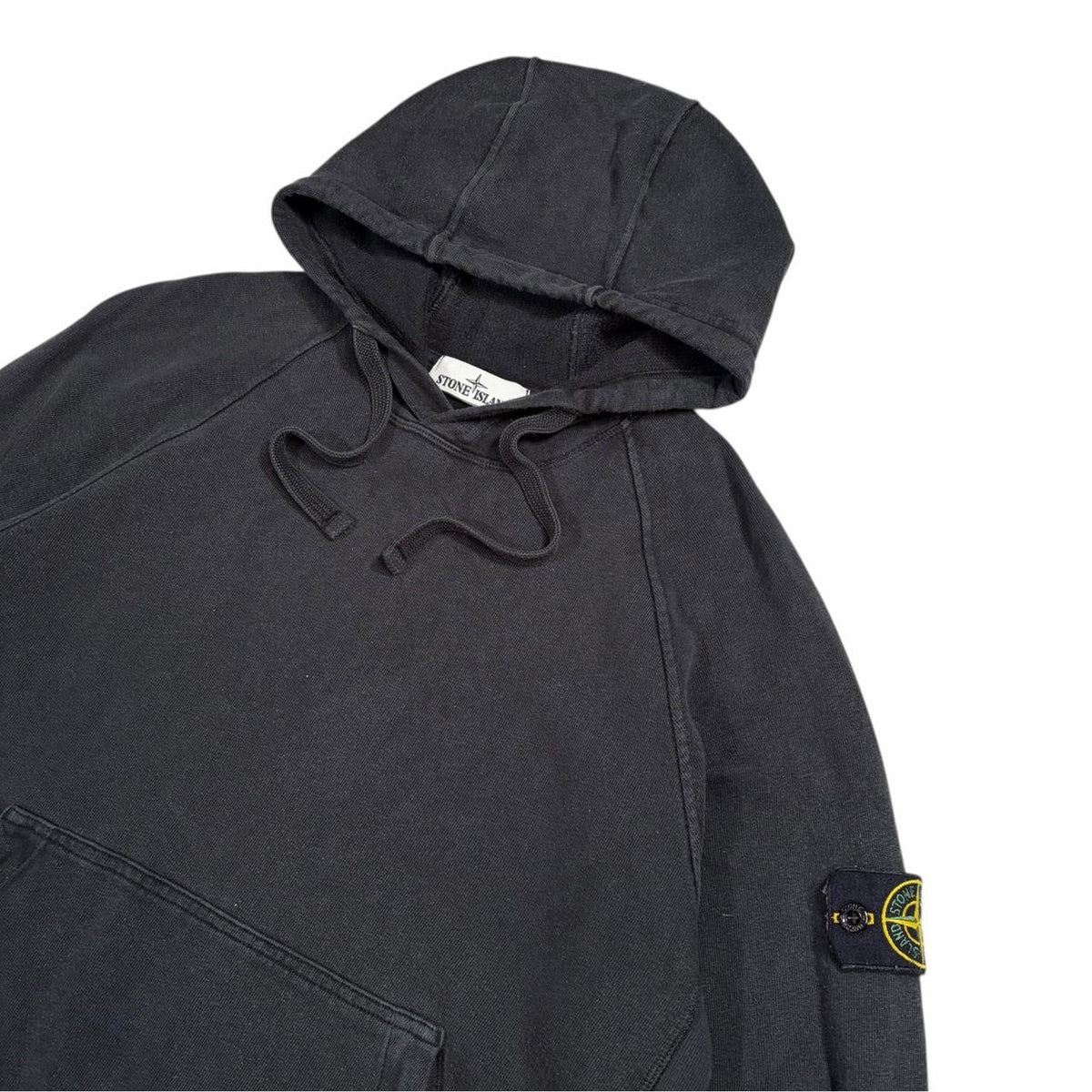 Stone island black pullover hoodie (M) | Medium, Black