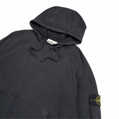 Stone island black pullover hoodie (M) | Medium, Black