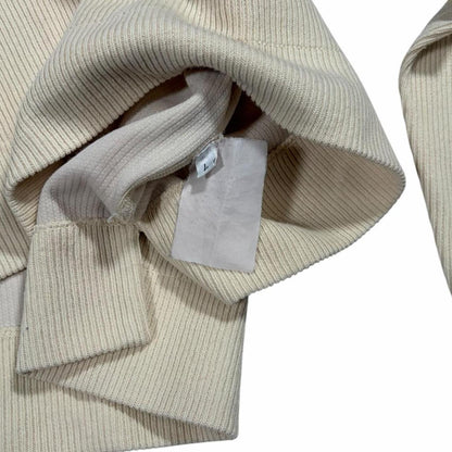 Stone island early 2000s mock neck waffle pullover sweatshirt (L) | Large, Beige