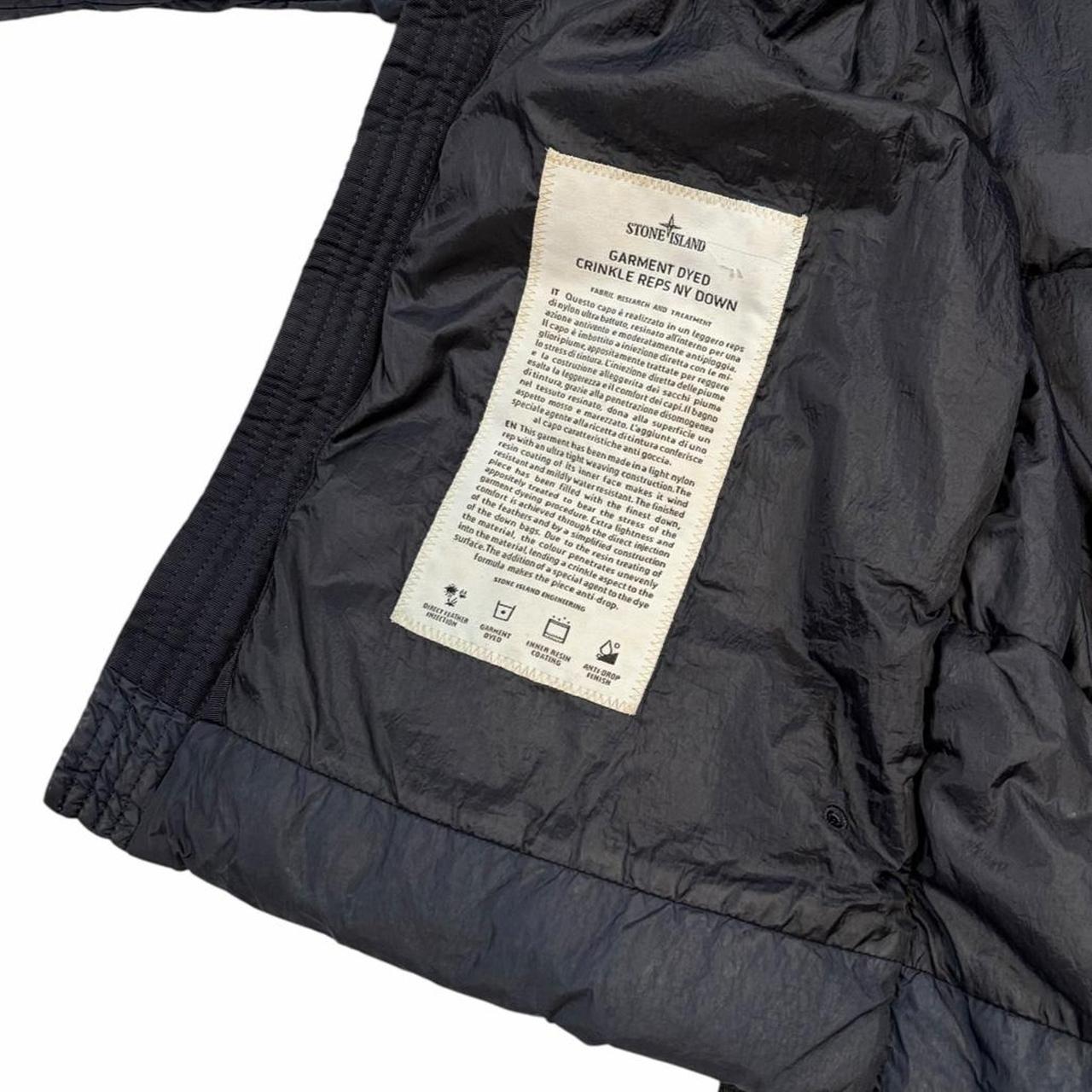 Stone island navy garment dyed crinkle reps NY down puffer jacket (S) | Small, Navy