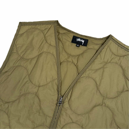Stussy quilted vest gilet (XL) | XL, Olive