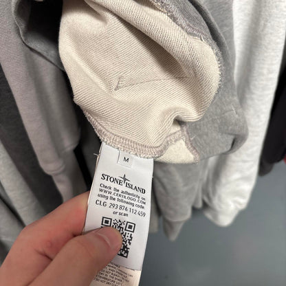 Stone island grey pullover hoodie (M) | Medium, Grey