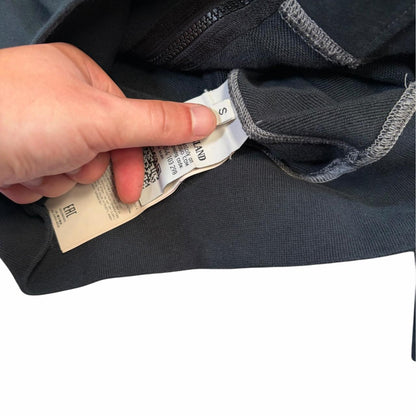 Stone island reverse stitch zip up hoodie (S) | Small, Black