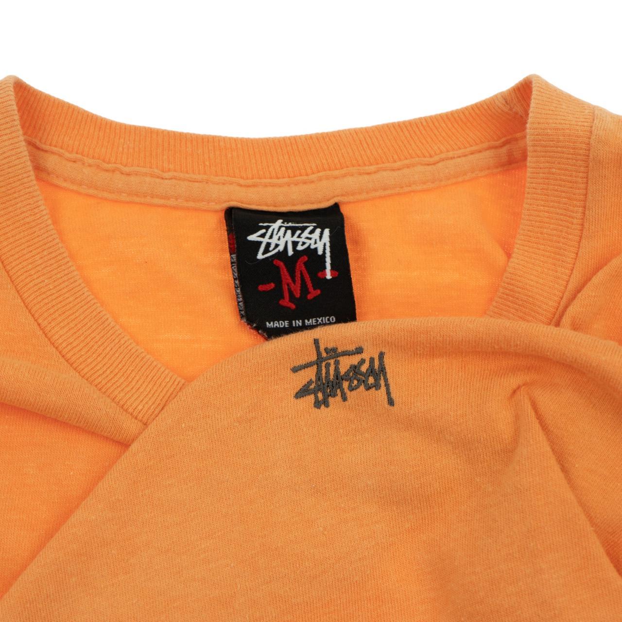 Vintage Stussy Embroidered Logo T Shirt Size M