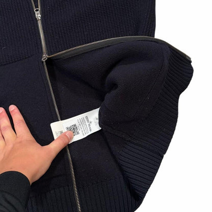 Stone island thick knitted zip up hoodie (M) | Medium, Navy