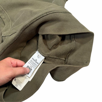 Stone island thick pullover hoodie (S) | Small, Olive