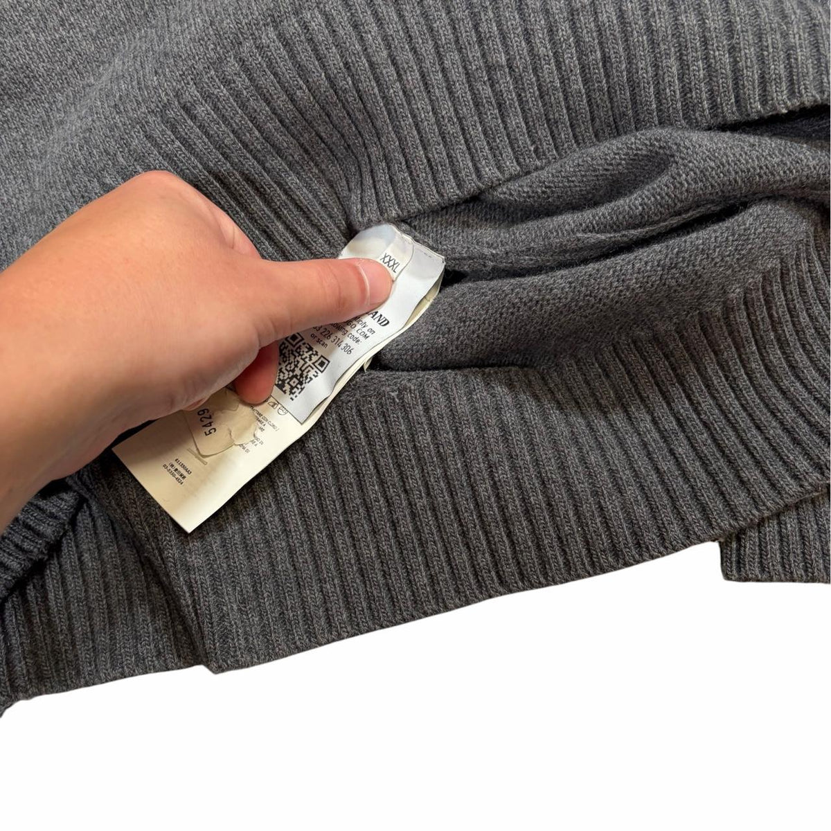 Stone island dark grey knitted pullover sweatshirt (XXXL) | XXXL, Grey