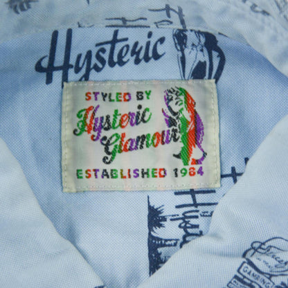 Vintage Hysteric Glamour Short Sleeve Shirt Size M | Medium, Blue