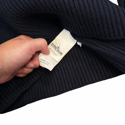 Stone island heavyweight knit pullover sweatshirt (XS) | XS, Navy