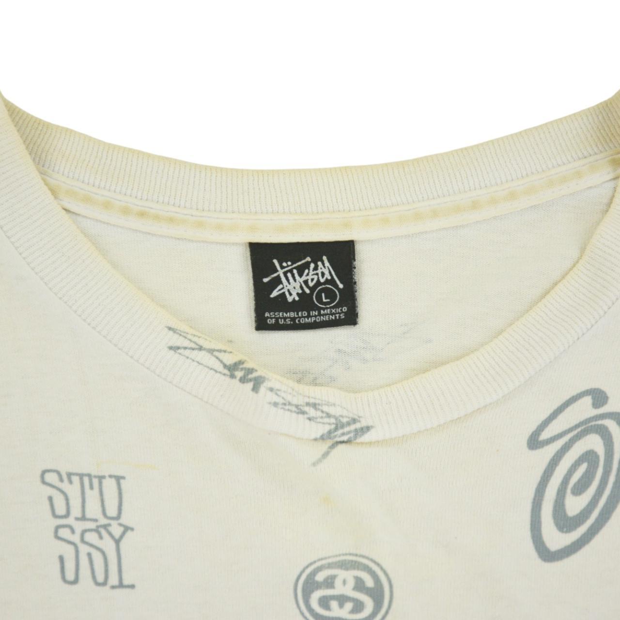 Vintage Stussy Multi Logo T Shirt Size L
