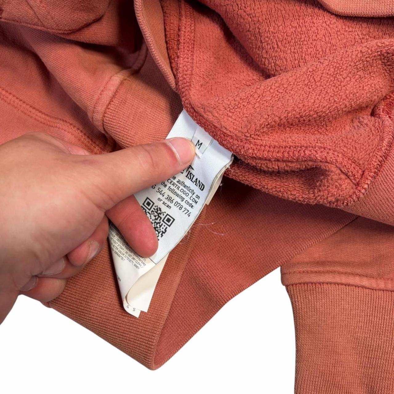 Stone island pullover hoodie (M) | Medium, Rust