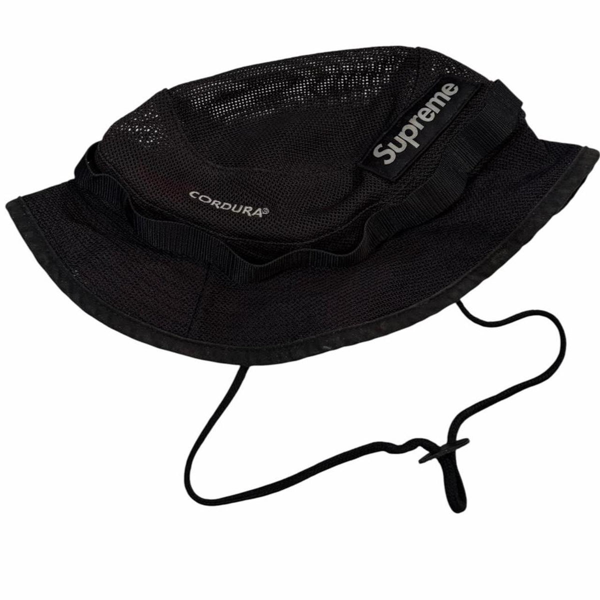 Supreme box logo mesh cordura boonie bucket hat | O/S, Black