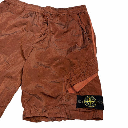 Stone island nylon metal rush orange cargo shorts (W32) | O/S, Orange
