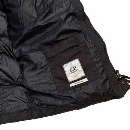 CP Company 50 Fili Component Dyeing black down goggle jacket (S) | Small, Black