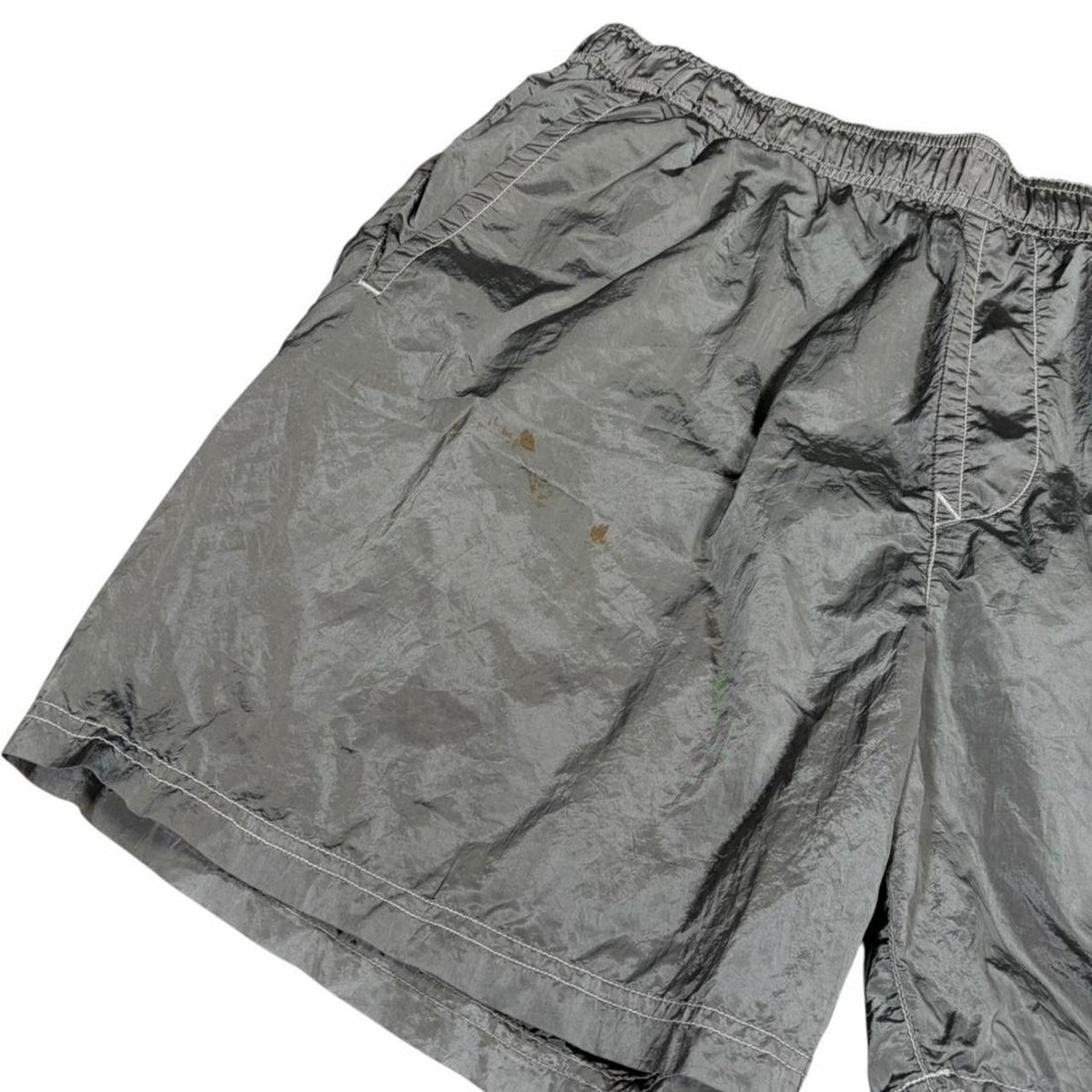 Stone island nylon metal shimmer swim shorts (L) | Large, Metallic Grey