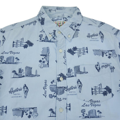 Vintage Hysteric Glamour Short Sleeve Shirt Size M | Medium, Blue