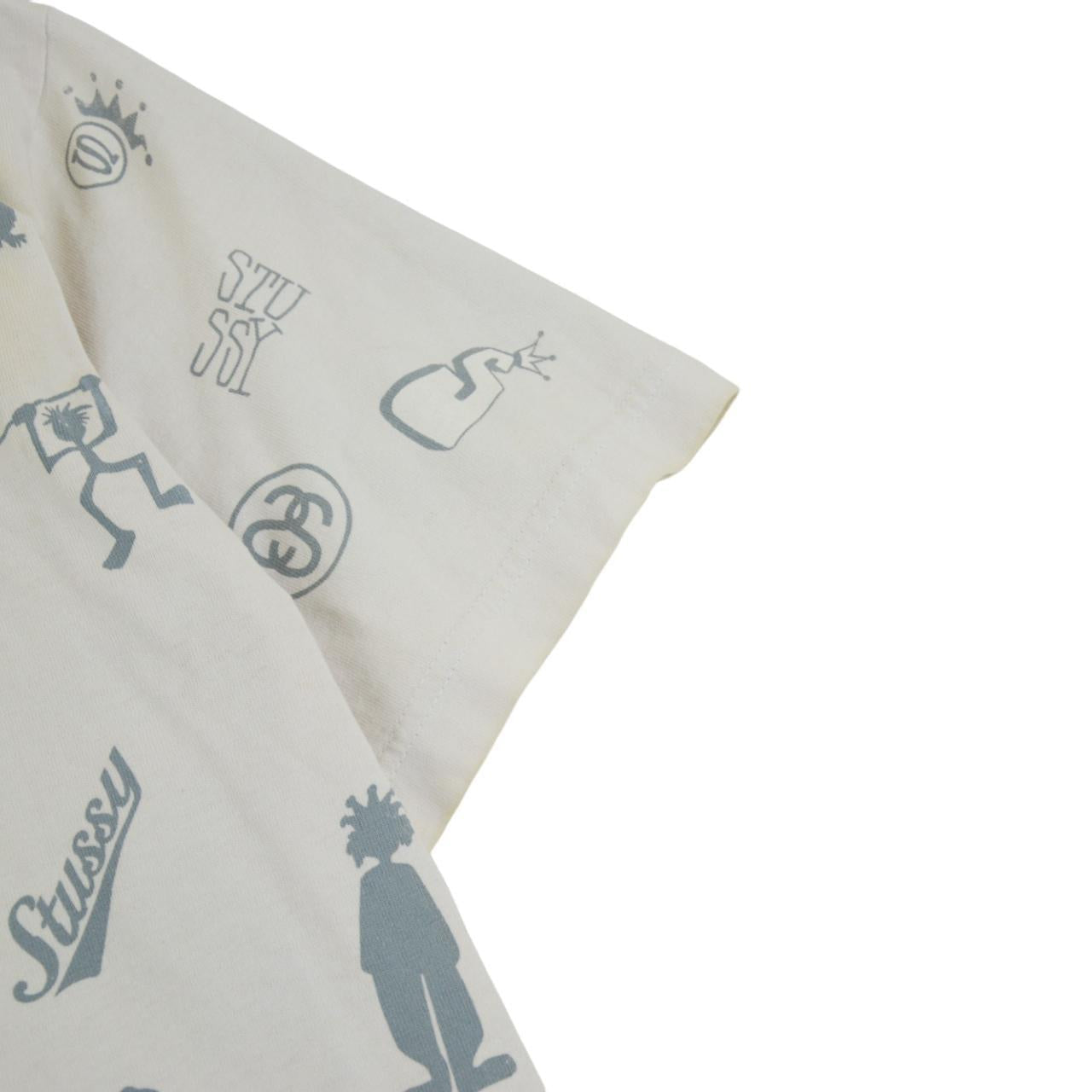 Vintage Stussy Multi Logo T Shirt Size L