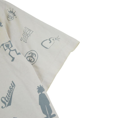 Vintage Stussy Multi Logo T Shirt Size L