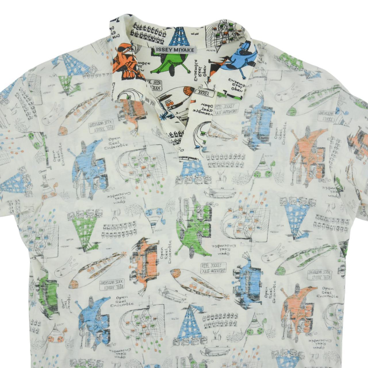 Vintage Issey Miyake All Over Print Polo Shirt Woman’s Size M