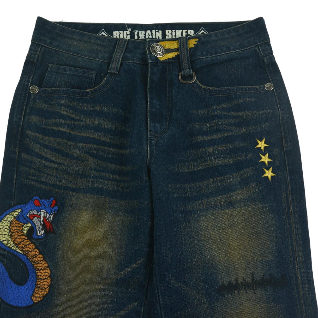 Vintage Snake Big Train Bikes Denim Jeans Size W29