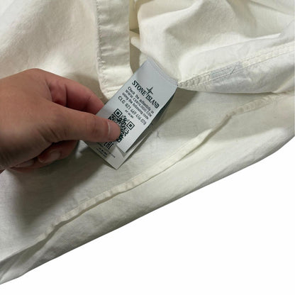 Stone island button up shirt (L) | Large, White
