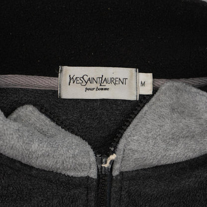 Vintage YSL Yves Saint Laurent Q Zip Fleece Jacket Size M