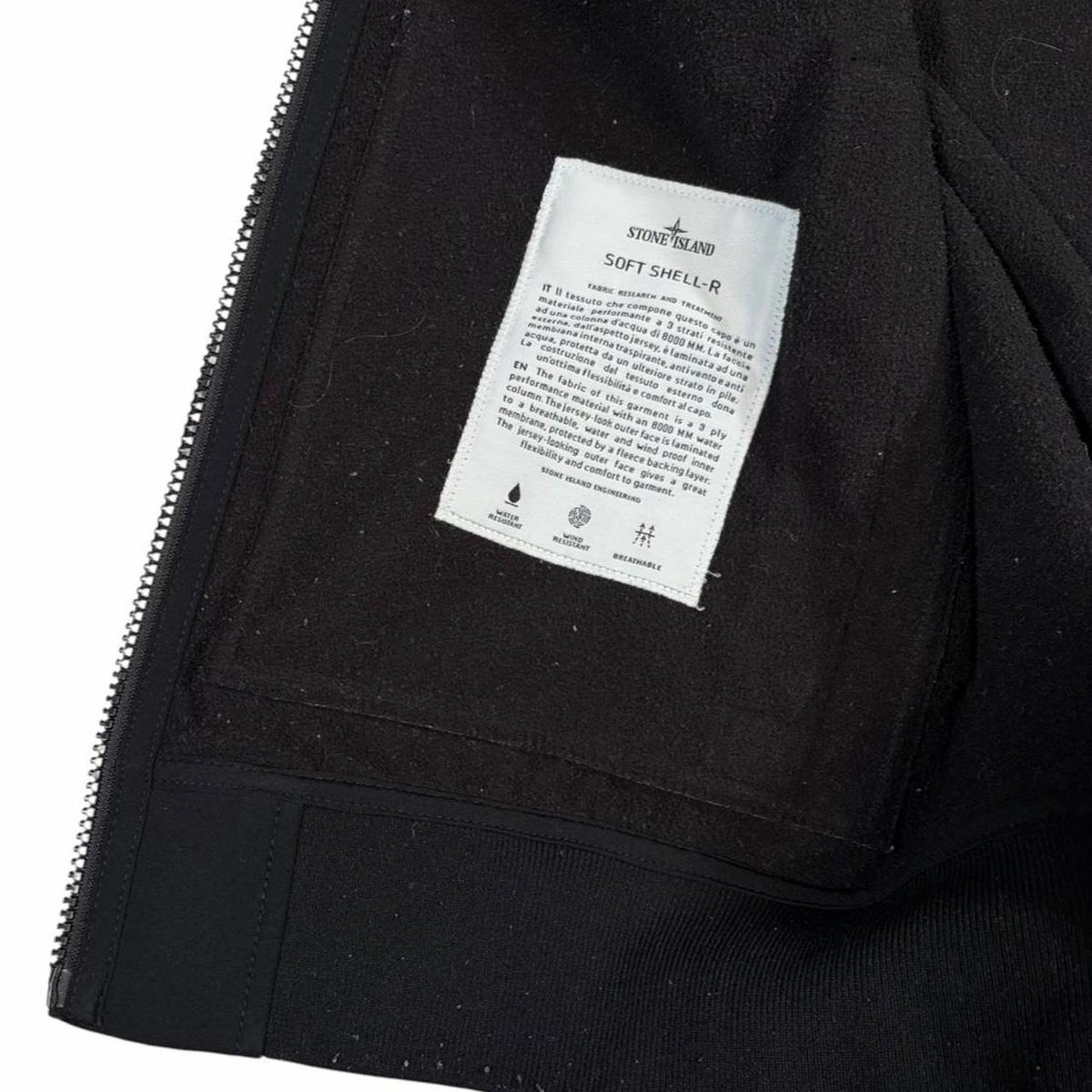 Stone island black soft shell jacket (M) | Medium, Black
