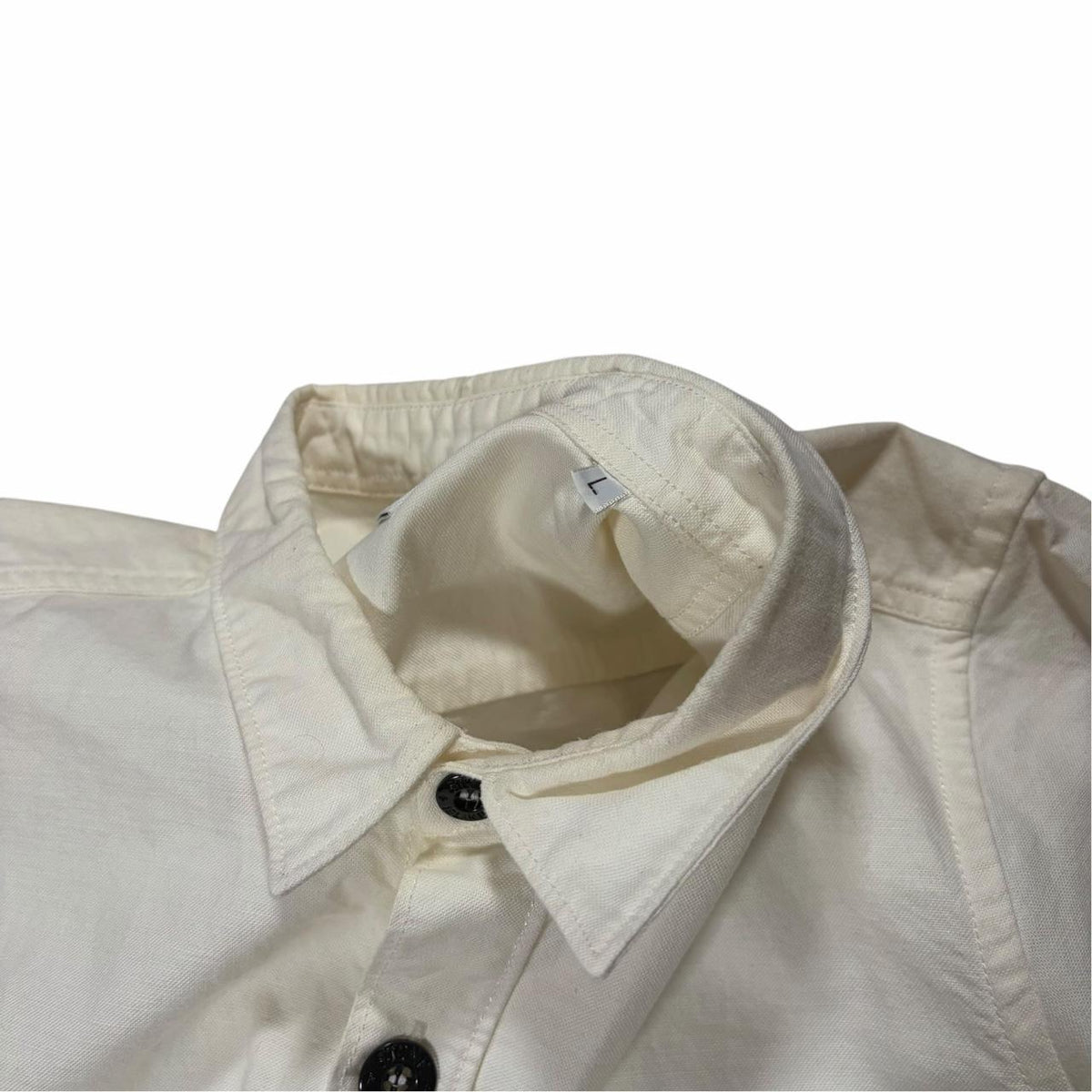 Stone island button up shirt (L) | Large, White