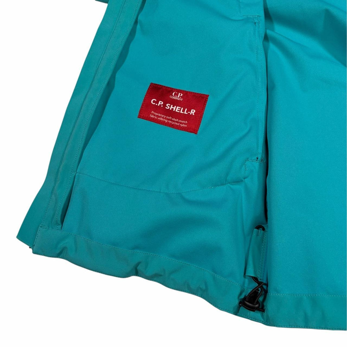 CP Company Multi-pocket soft shell goggle Jacket (S) | Small, Turquoise