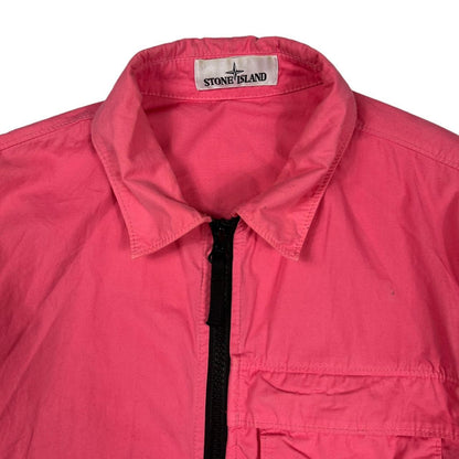 A/W 2020 Stone Island Zipped Pink Over-shirt - Known Source