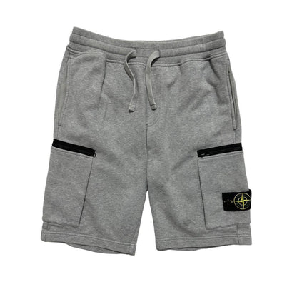 Stone Island Grey Cotton Shorts | Small, Grey