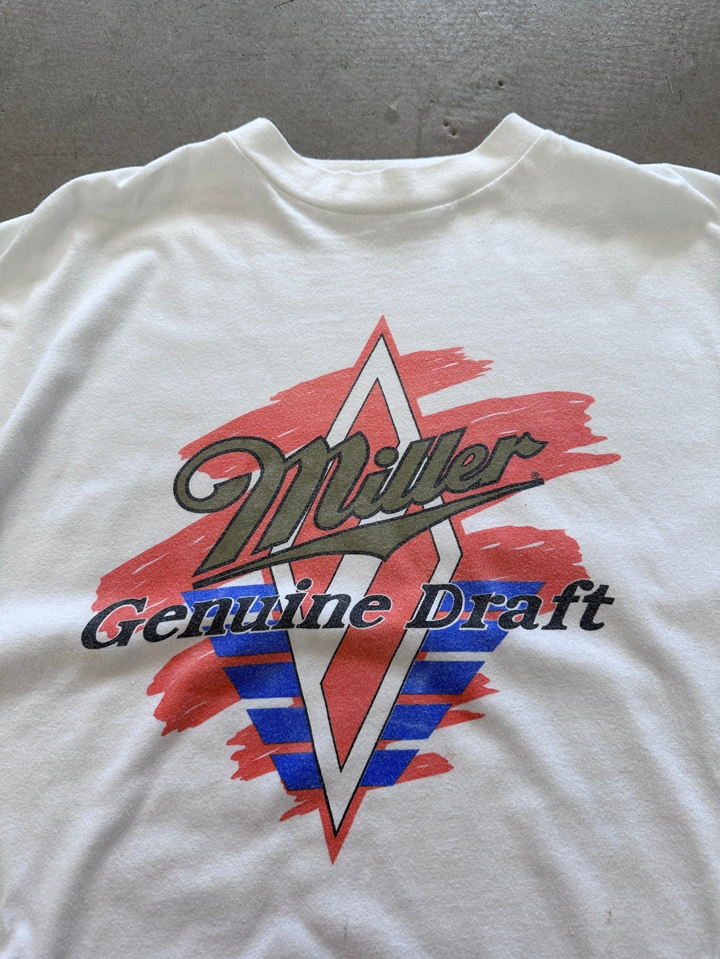 1980's Miller Draft Beer T-Shirt - XL | X-Large, Red