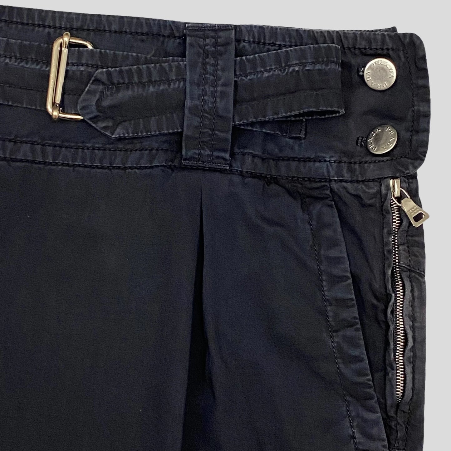 Prada Sport 2004 Midi Belted Cargo Skirt - 12-16