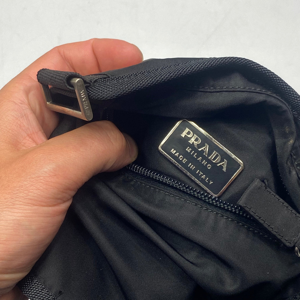 Prada 1999 Nylon Tactical Belt Bag - XS/S | XS, Black