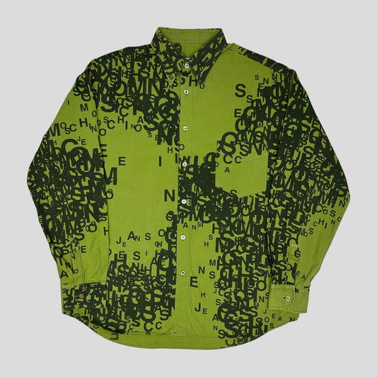 Moschino Jeans 00’s Cryptography Green Shirt - XL