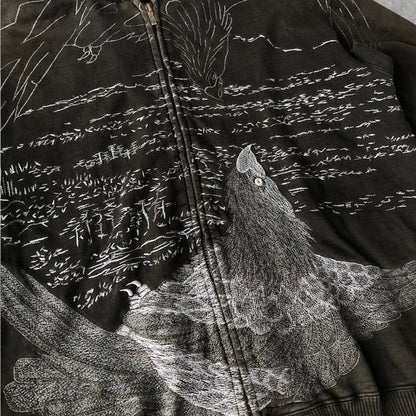 Maharishi Heavyweight Cotton Embroidered Hoodie | Default Title, Red