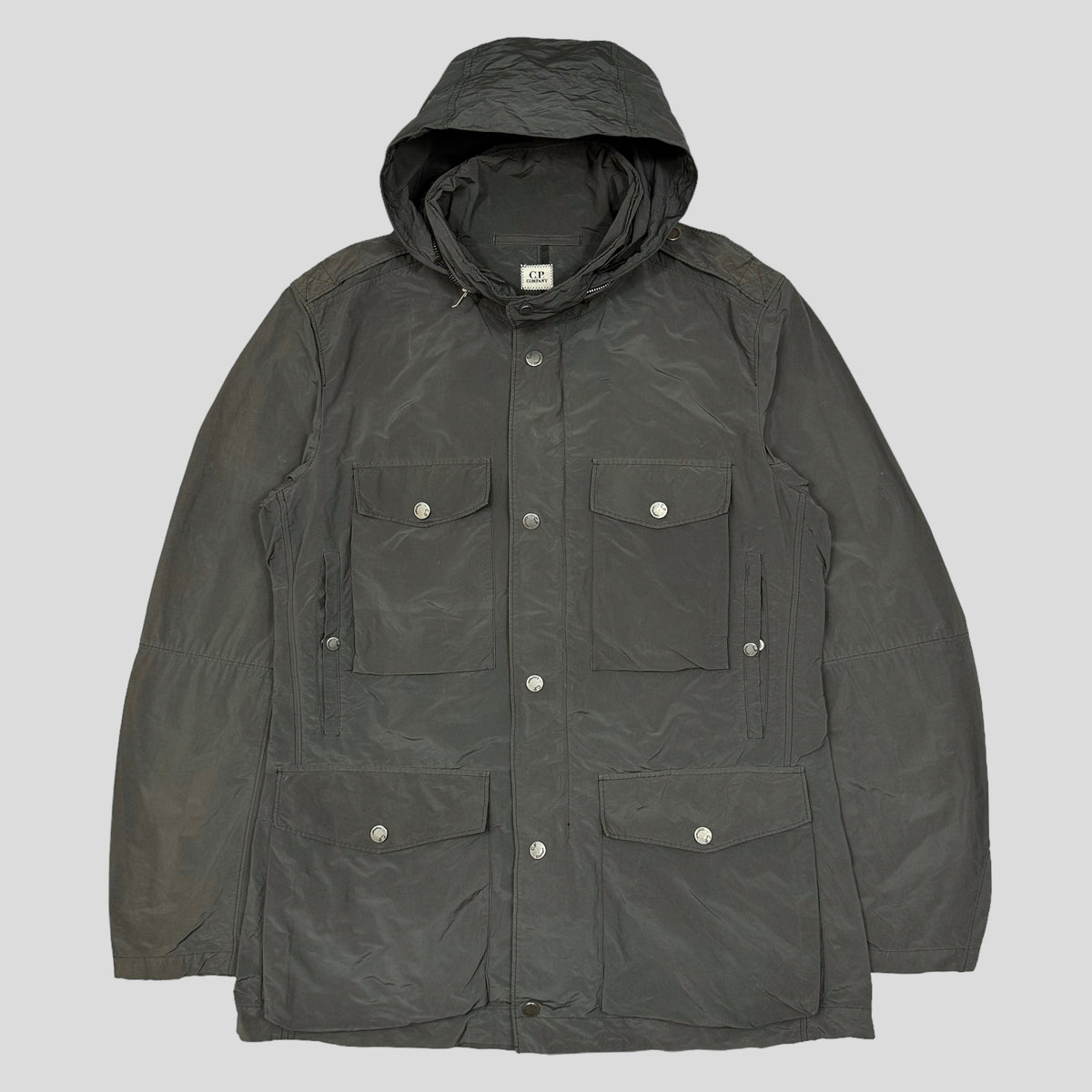 C.P. Company SS08 Nylon Metal Multipocket Trench Coat- L | Large, Grey