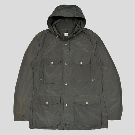 C.P. Company SS08 Nylon Metal Multipocket Trench Coat- L | Large, Grey